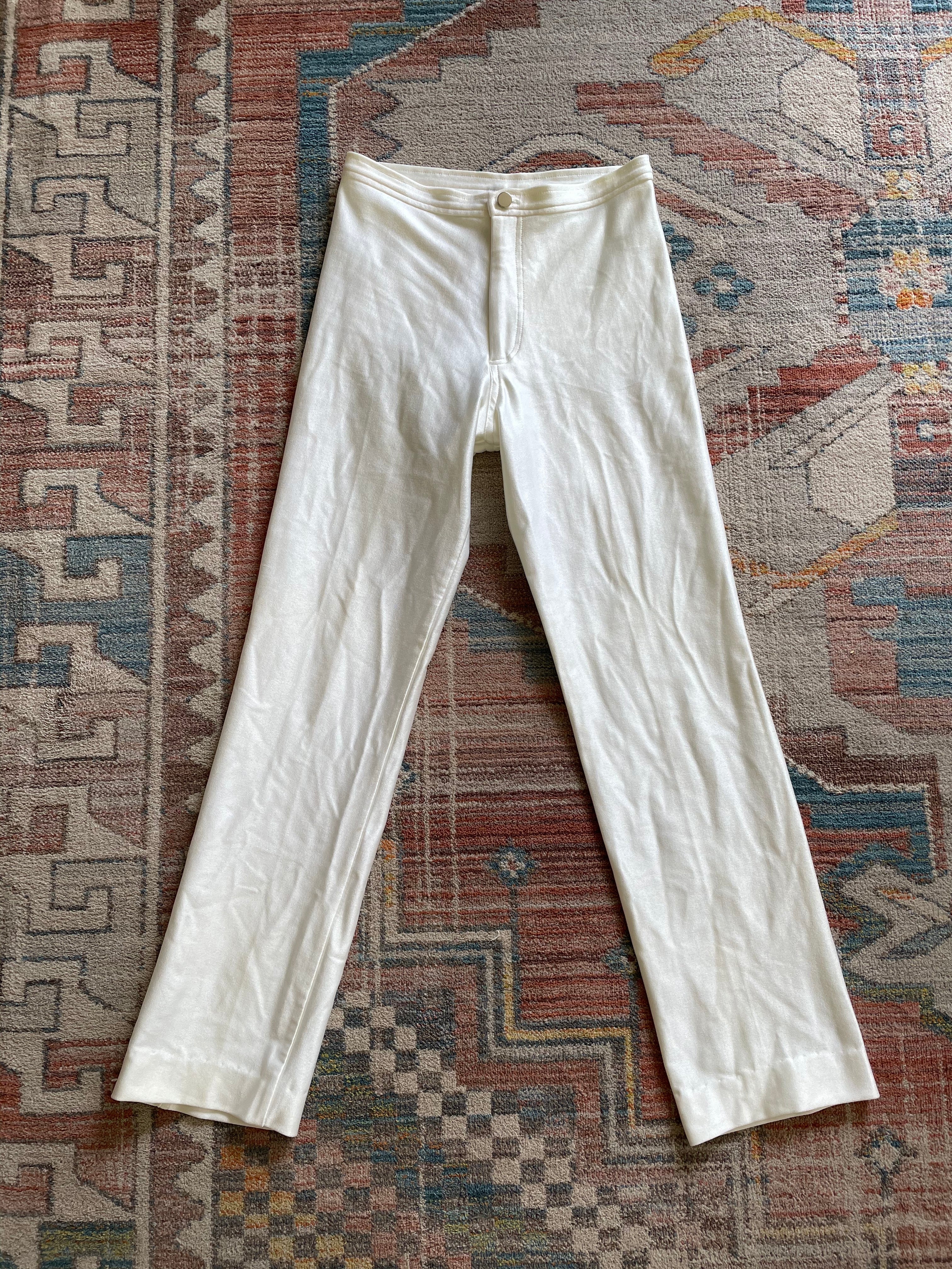 Frederick's of Hollywood Vintage 80s Shiny Disco Pants Silver Size