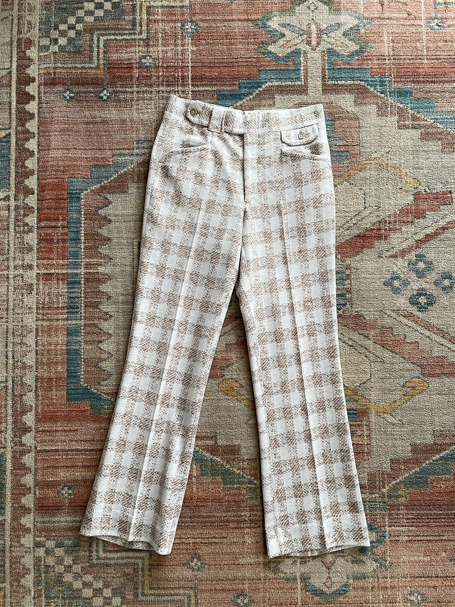 1970's Givenchy Plaid Trousers - Waist 32