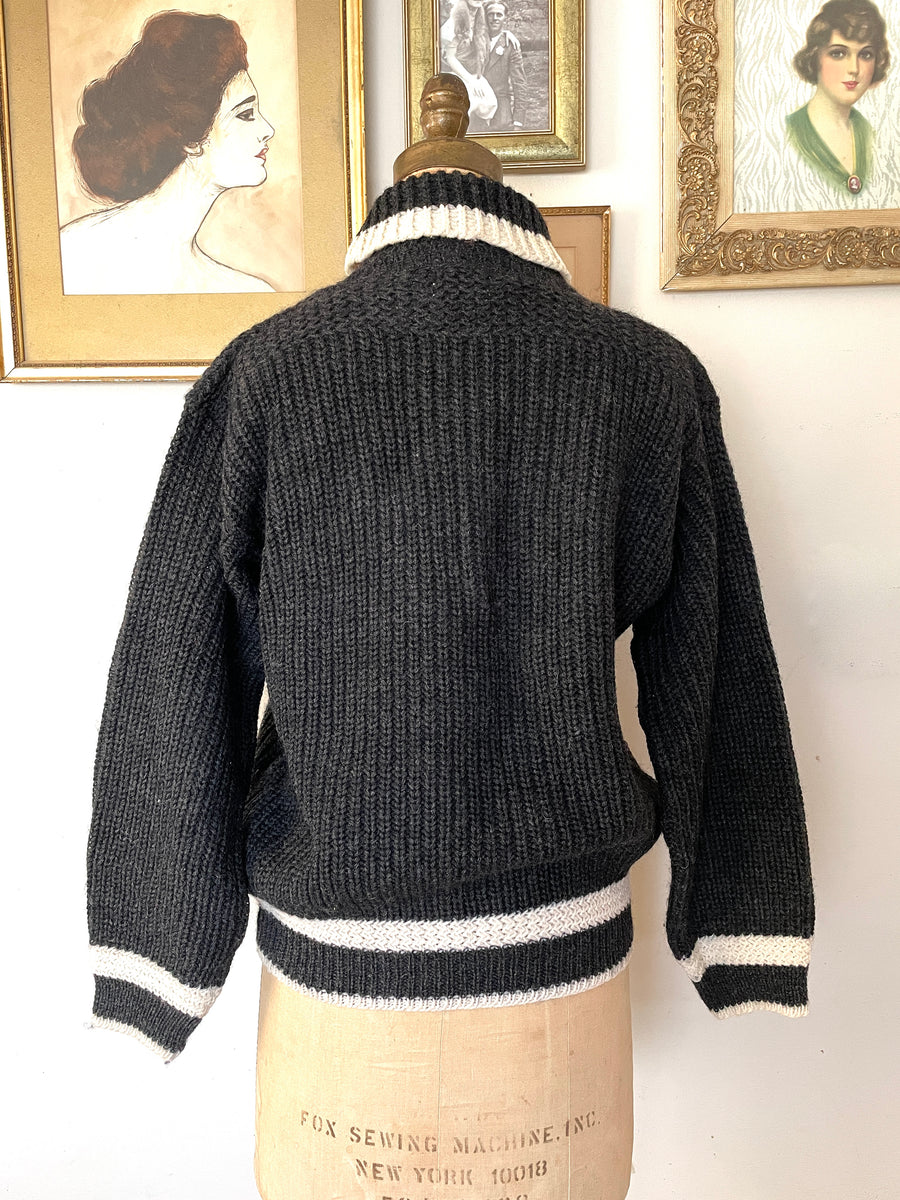 1960's Wool Cowl Neck Pullover Sweater - Size L