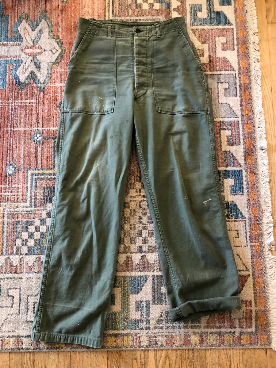 Vintage OG Fatigue Green Trousers - 30