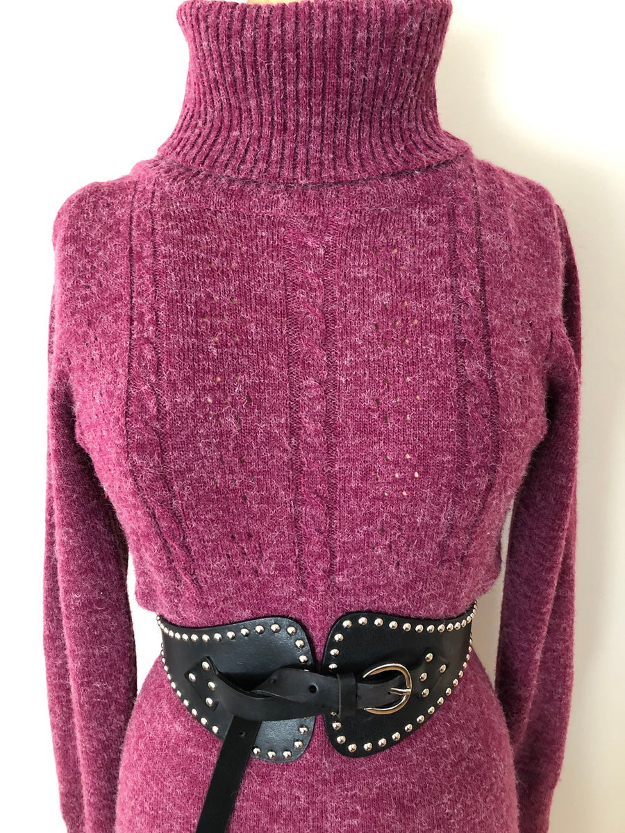 Vintage Turtleneck Sweater Dress - Size M
