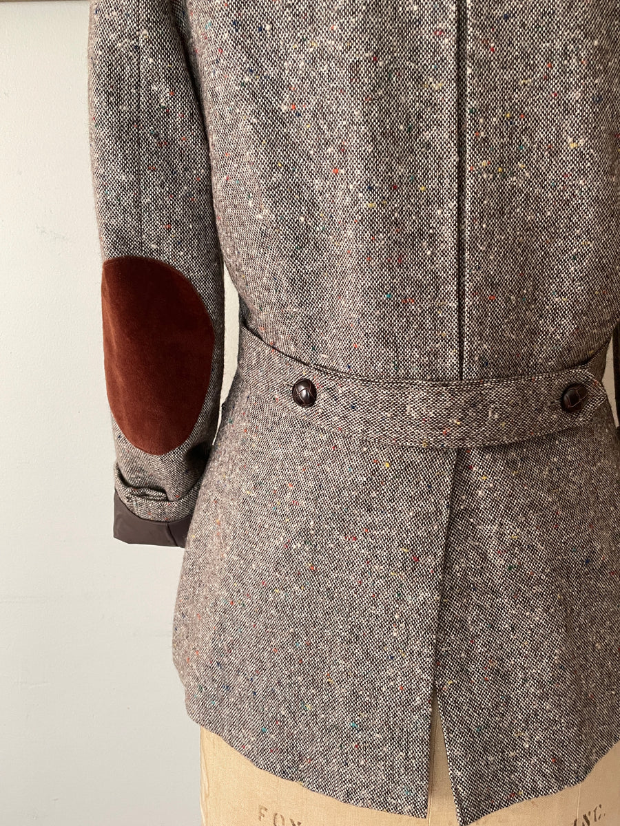70's Speckled Tweed Blazer - Size Small