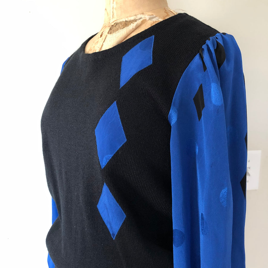 1980's Balloon Sleeve Sweater - Size M