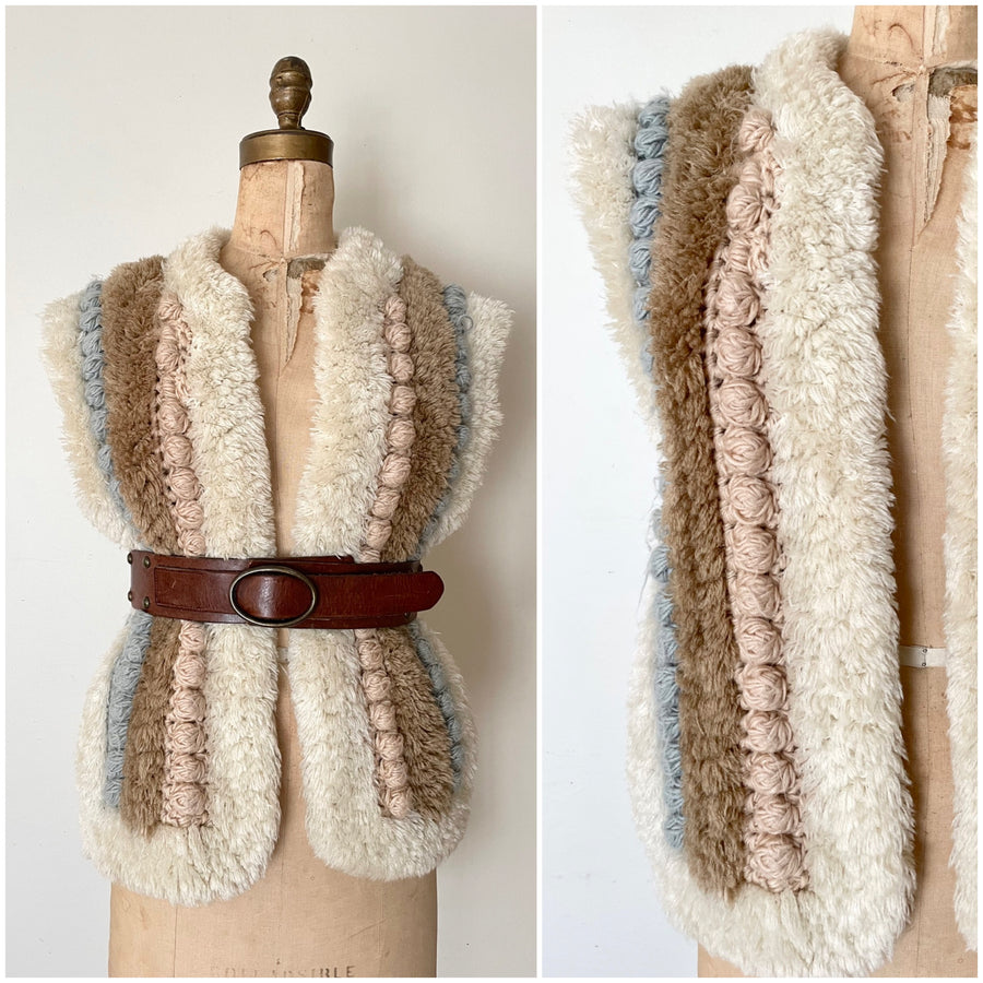 70's Chunky Knit Sweater Vest - Size M
