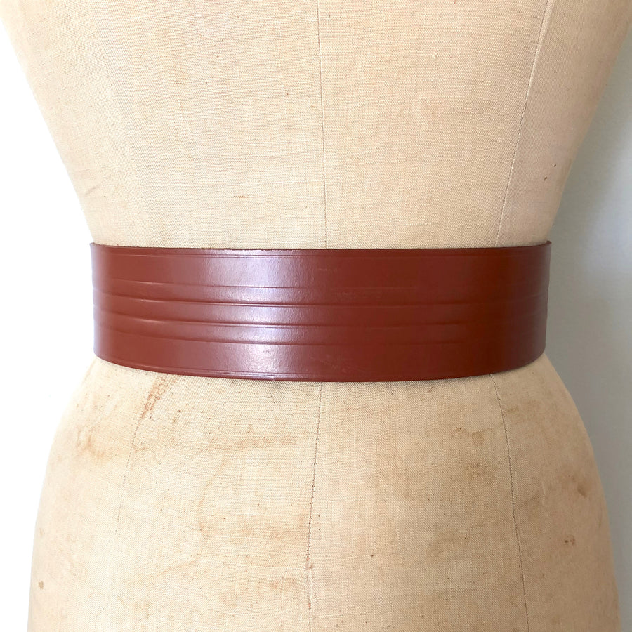 Vintage Double Buckle Leather Cinch Belt