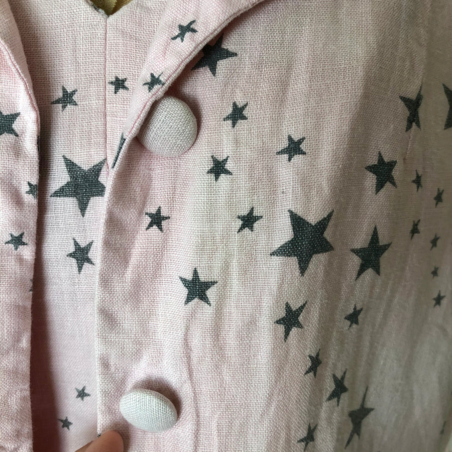 1950's Pink Star Dress Set - Size M/L
