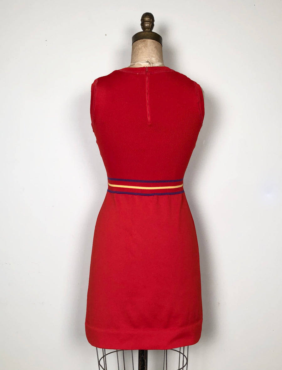 1970's Red Mini Dress - Size Small
