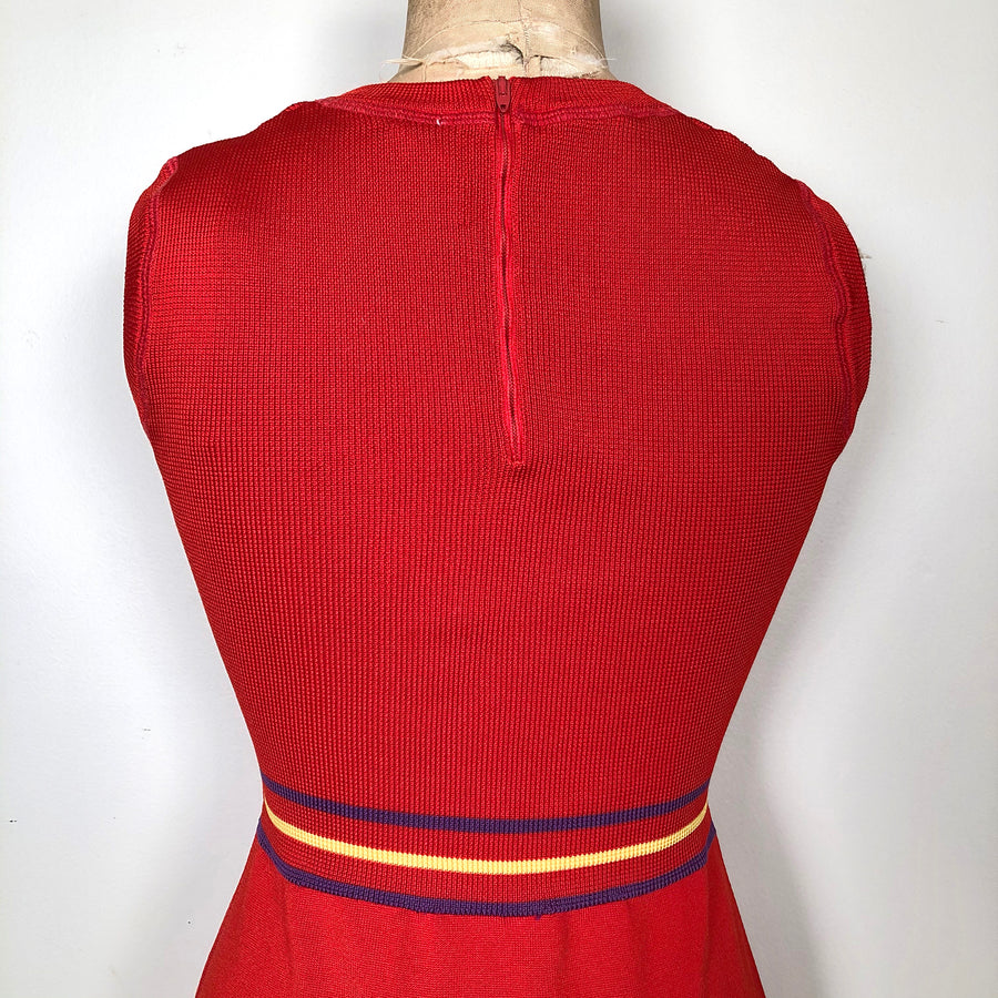 1970's Red Mini Dress - Size Small