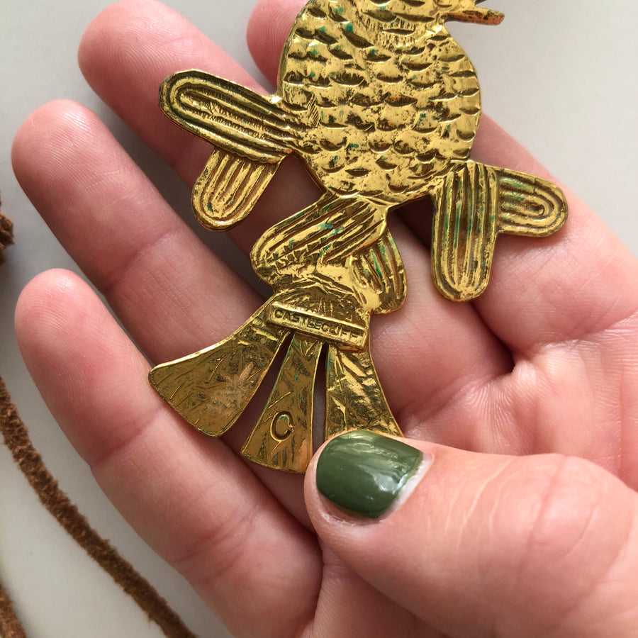 Vintage 1970's Castlecliff Bird Pendant Necklace