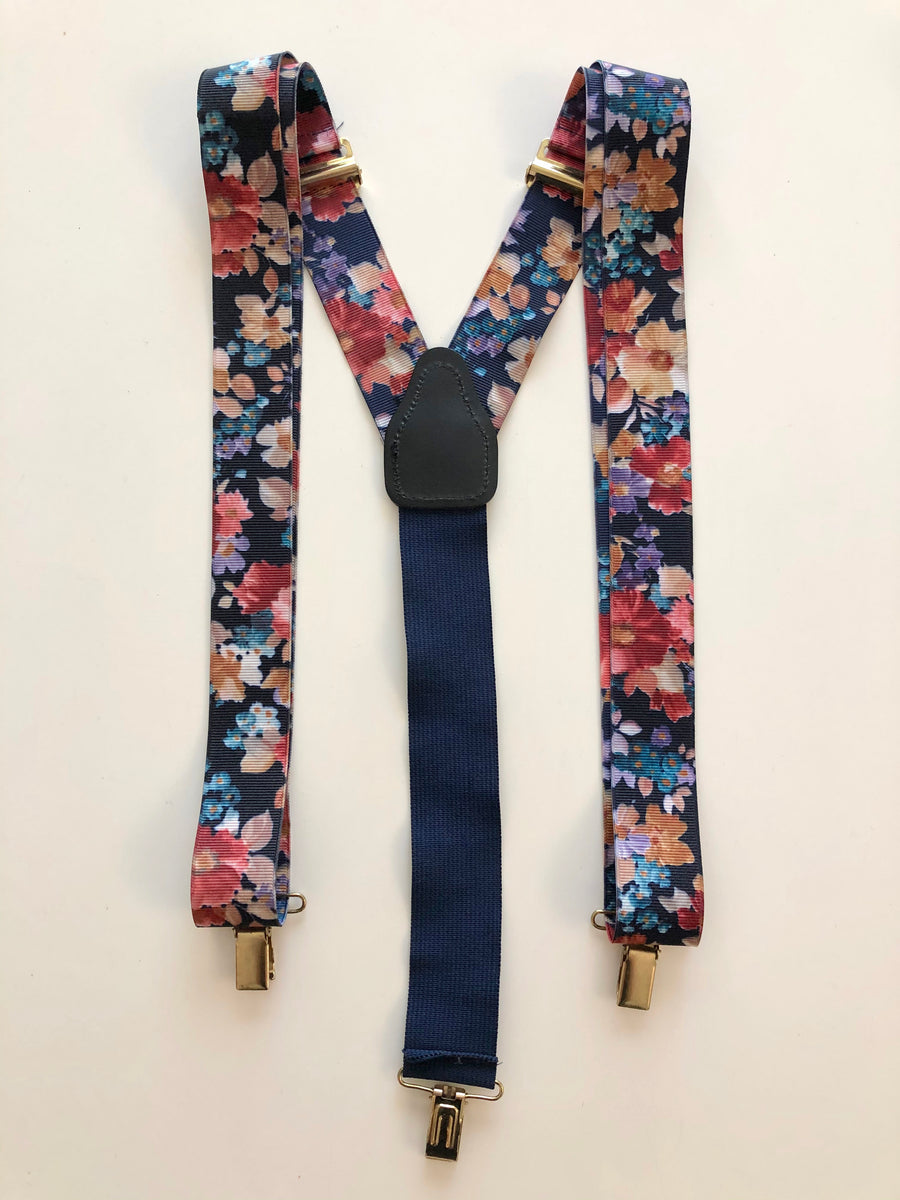 Vintage Floral Suspenders