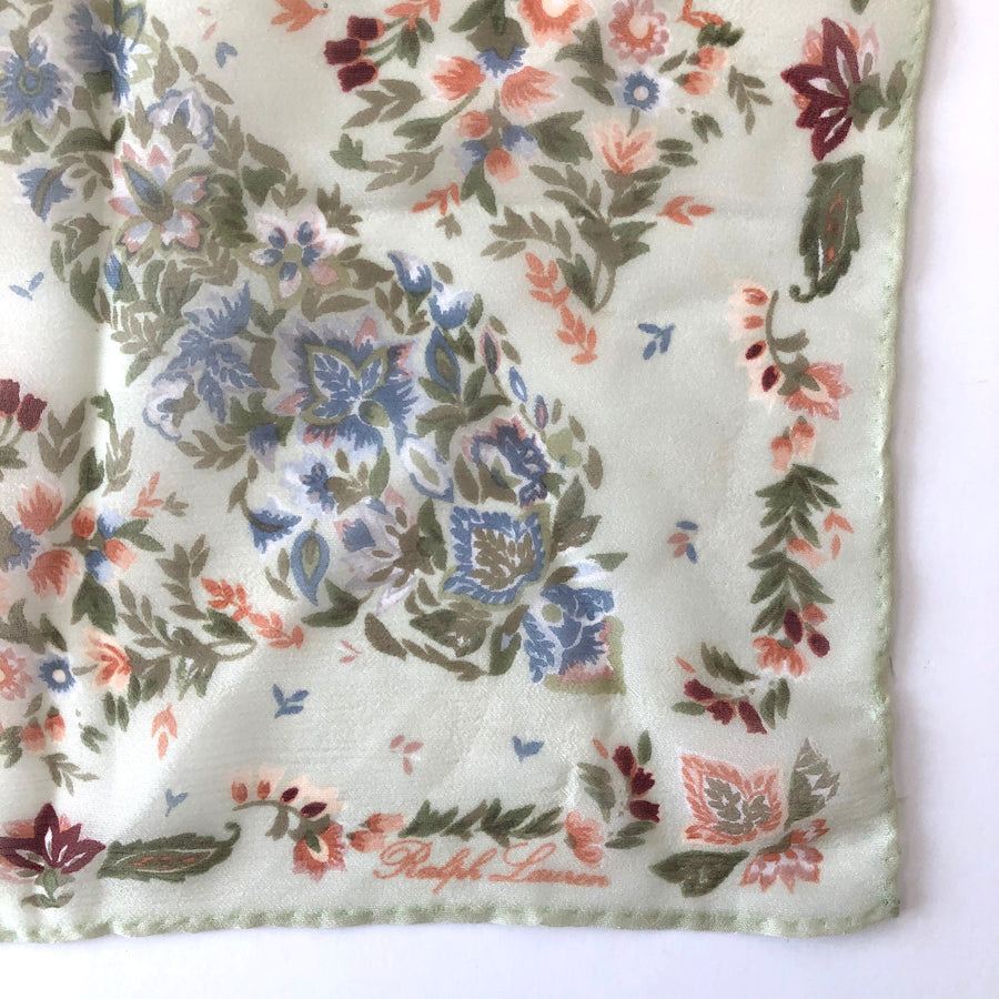 Vintage Sheer Floral Neck Scarf