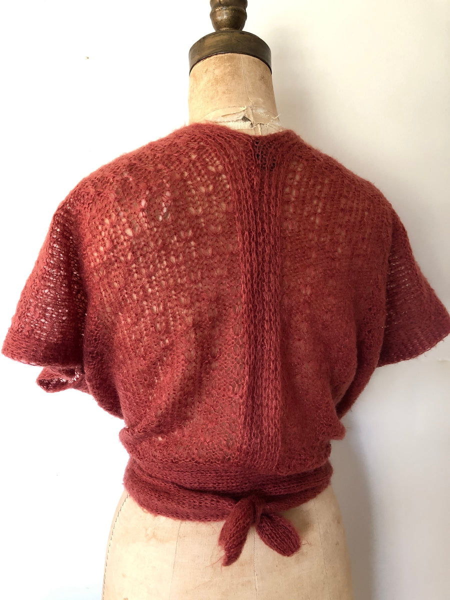 Vintage 1980's Wrap Sweater - Open Fit