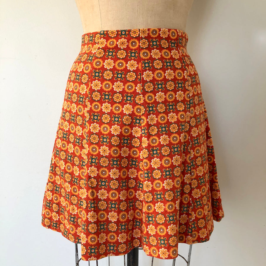 1970's Floral Mini Skirt - 25