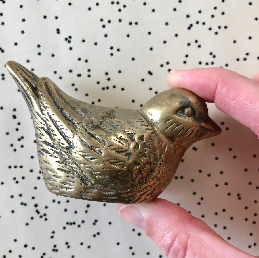 Small Brass Bird Figurine