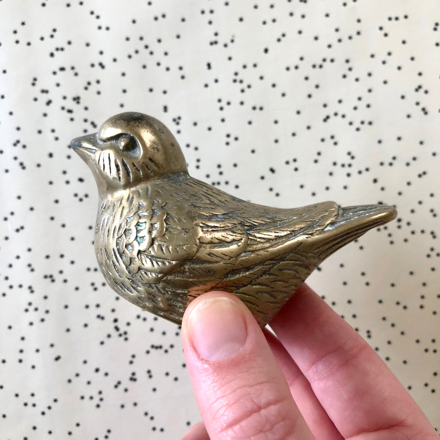 Small Brass Bird Figurine