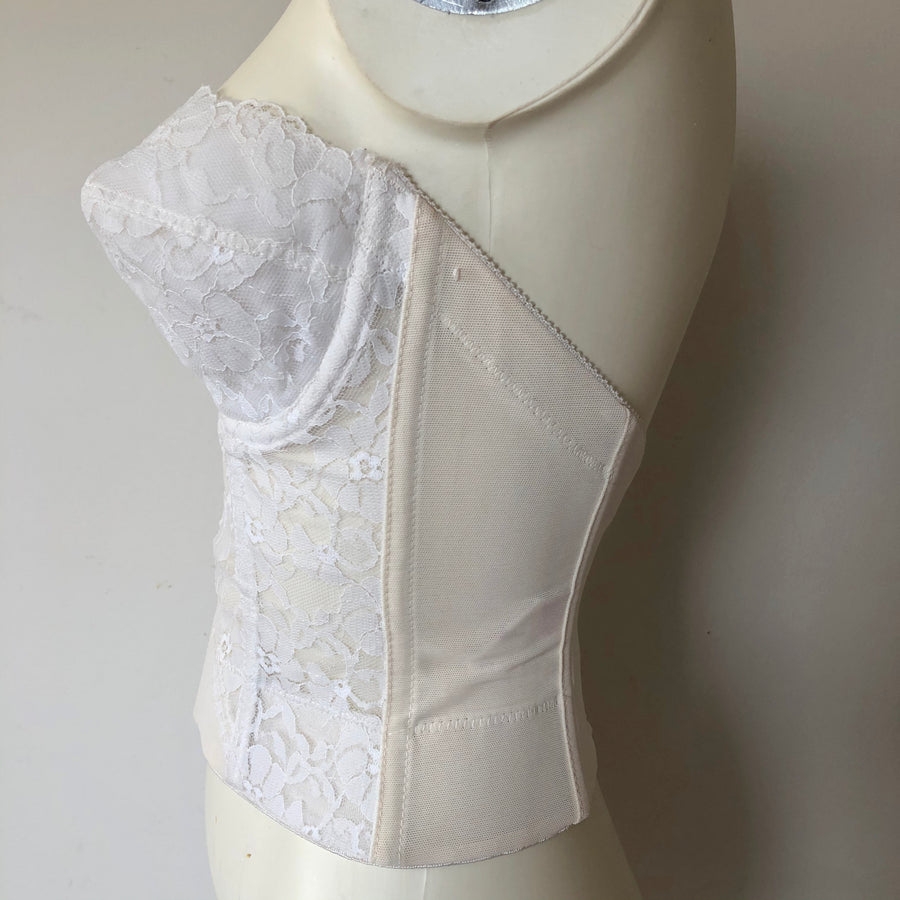1950's White Lace Bustier - 30-34