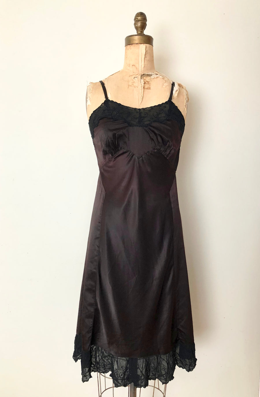 1940's Celestial Embroidered Slip - Size XS/S
