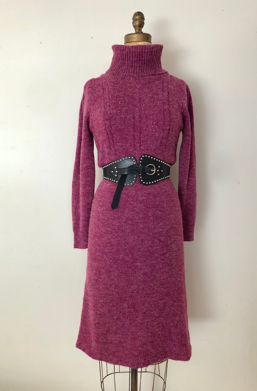 Vintage Turtleneck Sweater Dress - Size M