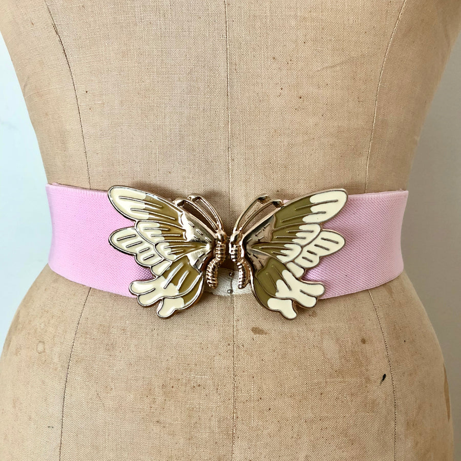 Pink Butterfly Belt - Adjustable up to 34