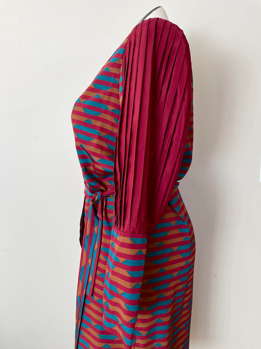 80's Geometric Dress - Size L