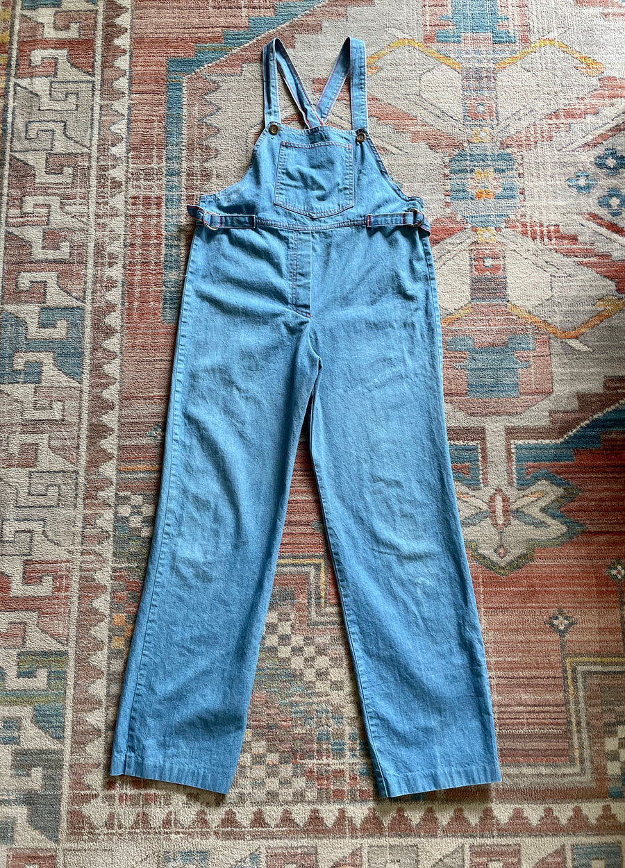 1970's Straight Leg Denim Overalls - Size M/L