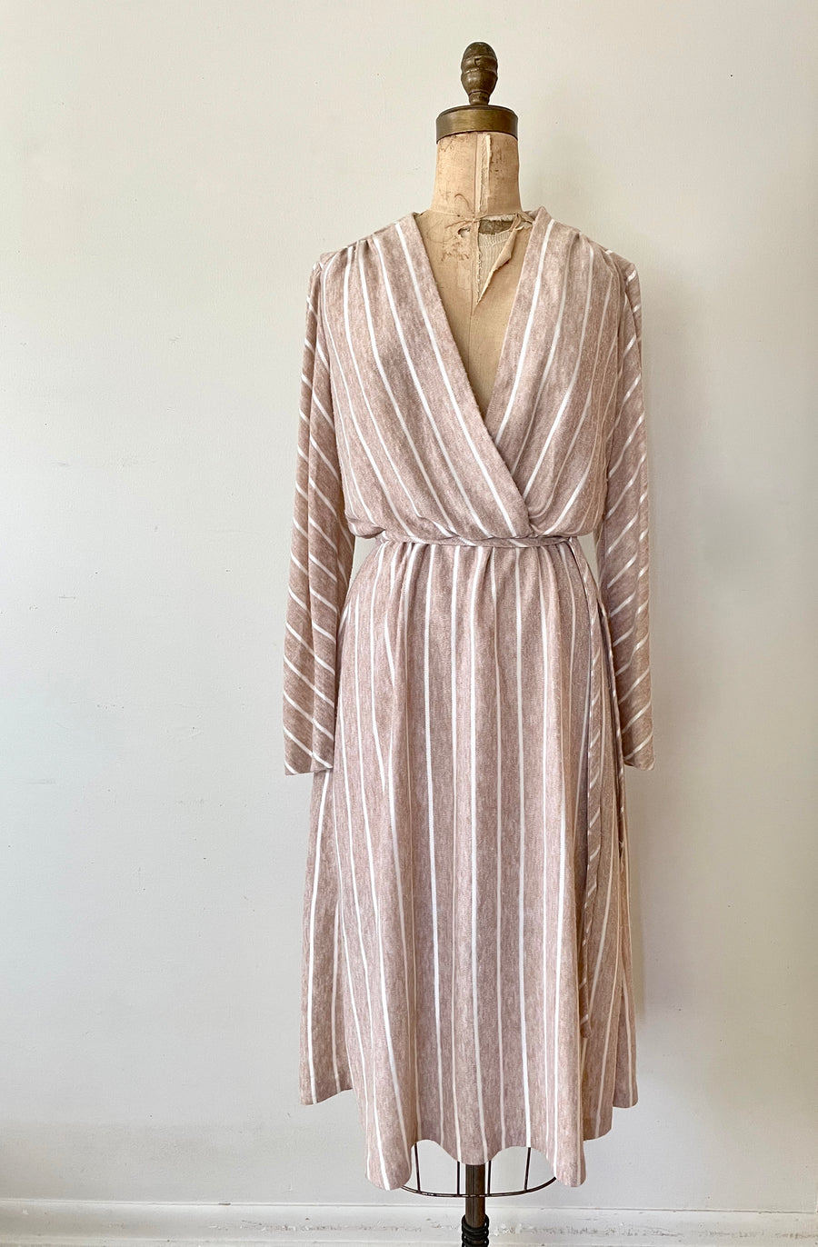 80's Minimalist Striped Dress - Size M