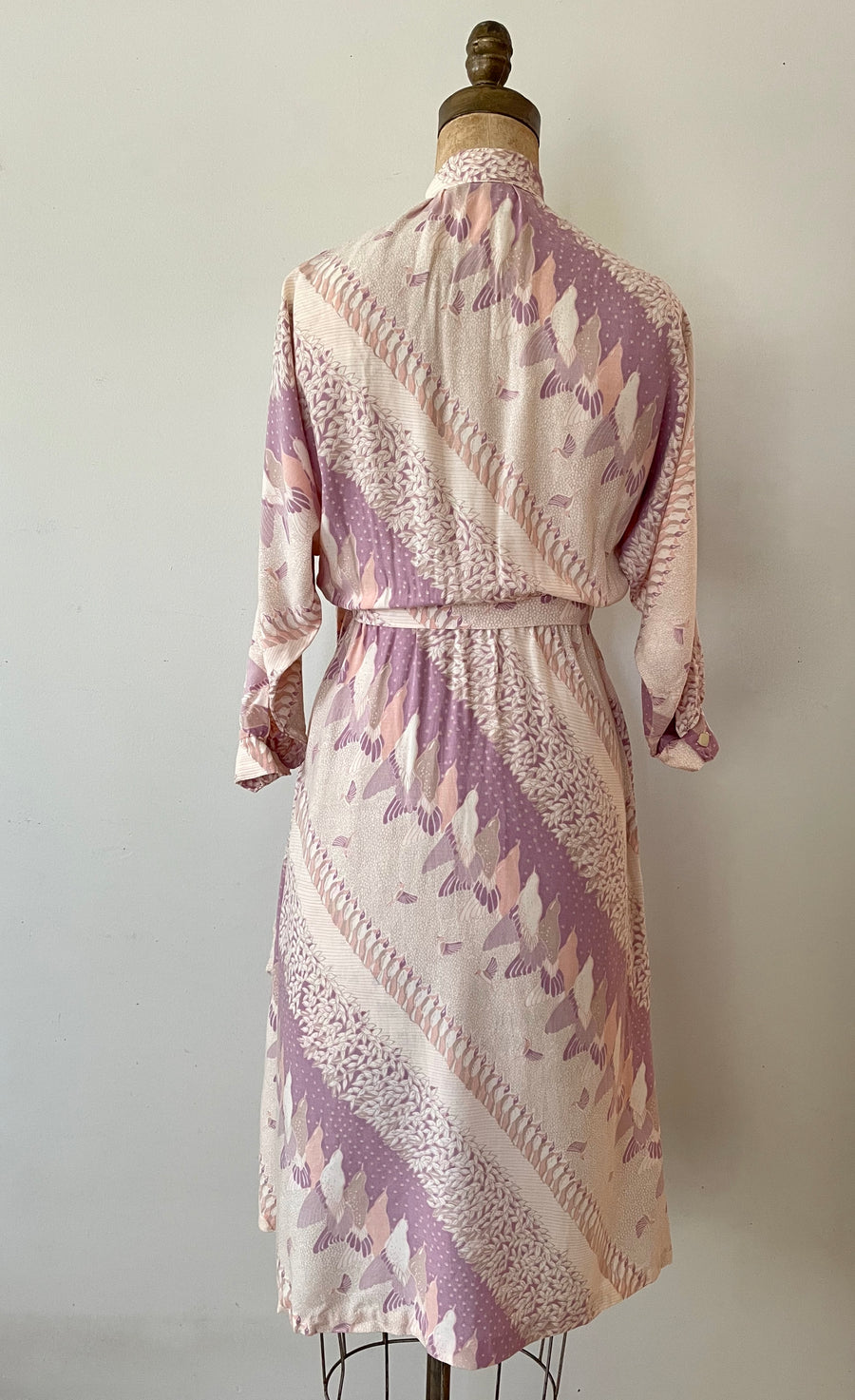 80's Hummingbird Print Dress - Size S/M
