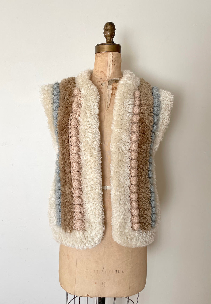 70's Chunky Knit Sweater Vest - Size M