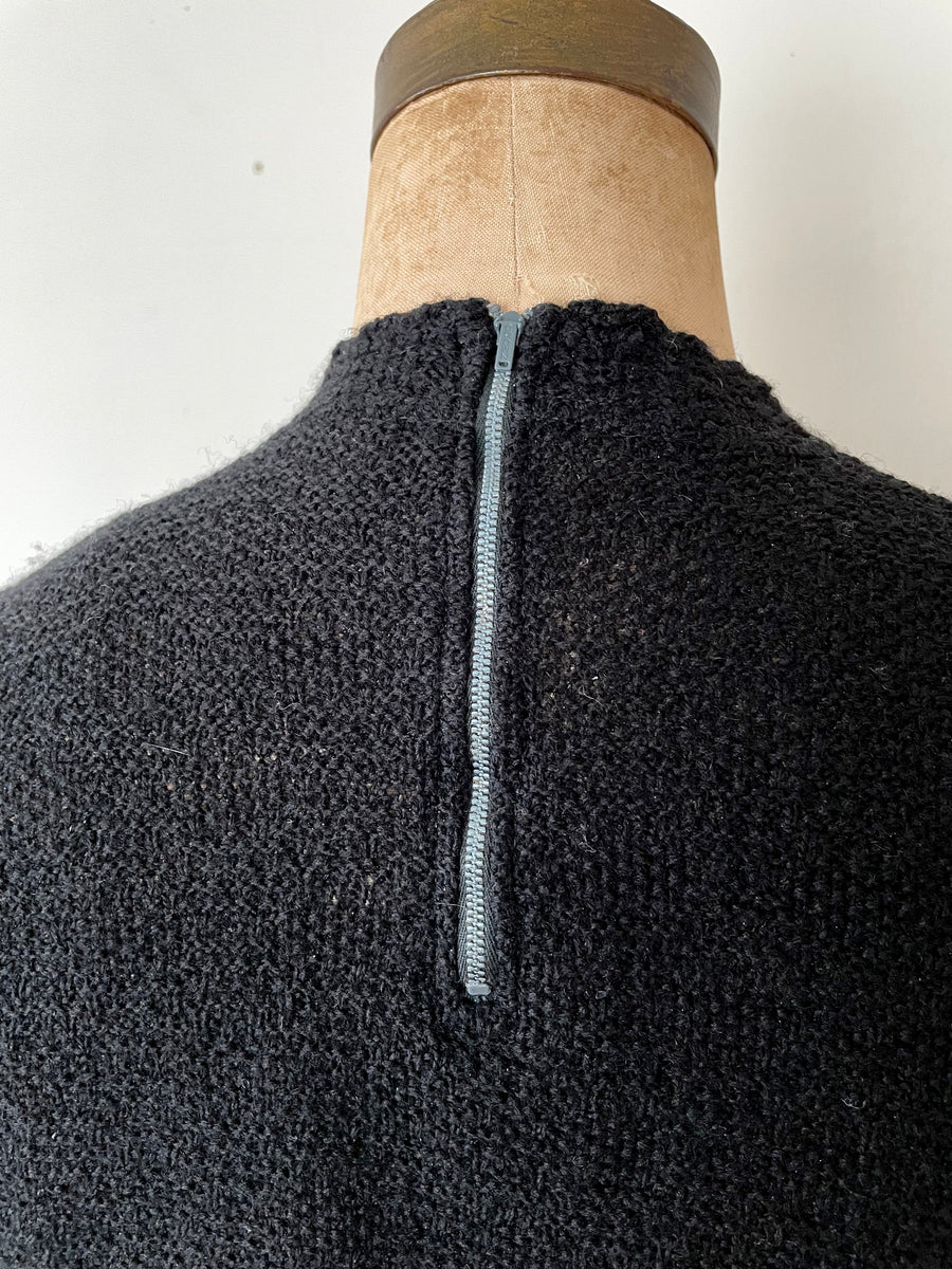 40's/50's Velet Leaf Knit Sweater - Size M