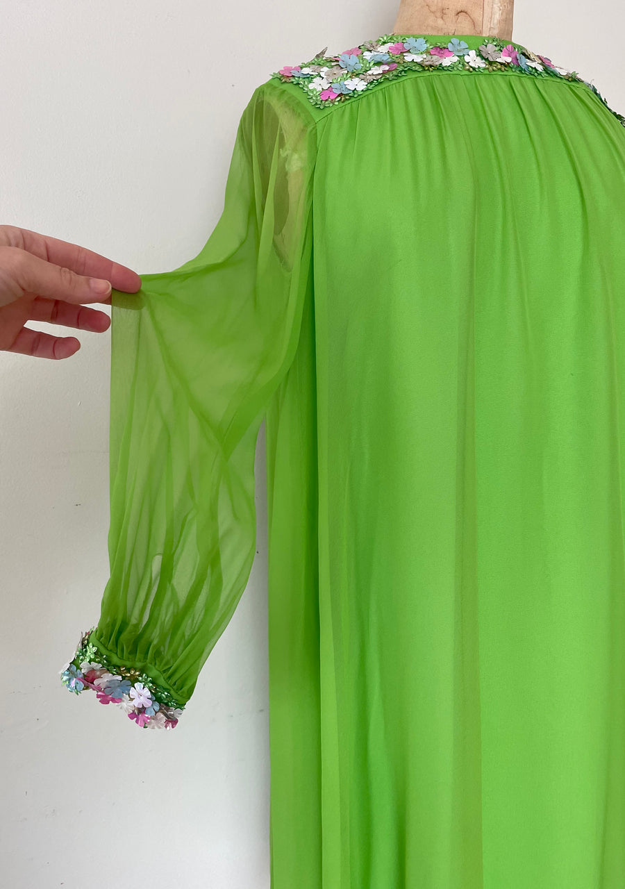 1960's Green Sequin Dress