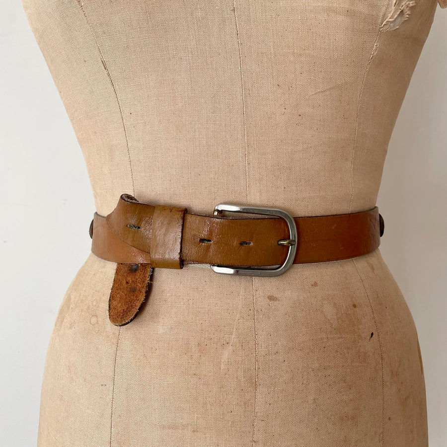 Vintage Leather Belt - Waist 35-40