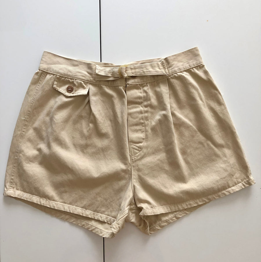 Vintage 50's/60's Khaki Sportswear Shorts - 32