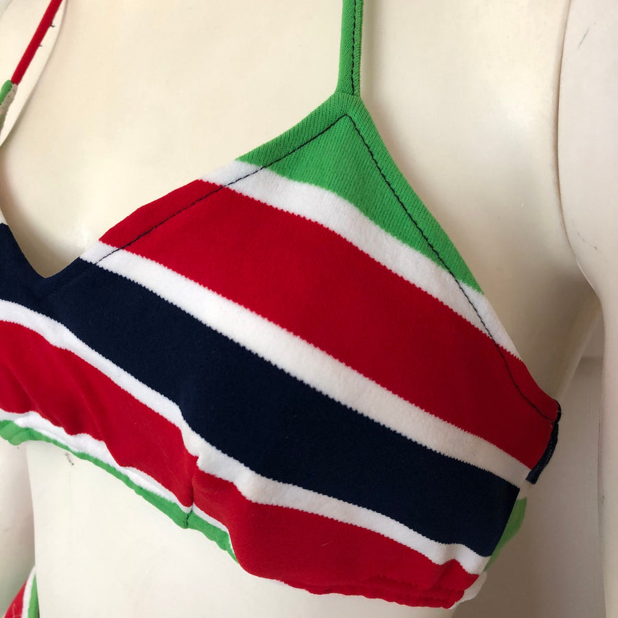 1960's Striped Bikini - 60's Swimsuit - Size XXS/XS