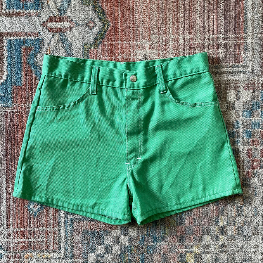 1970's Green High Waisted Shorts - 31
