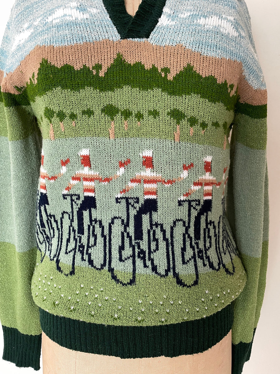 70's Bicycle Sweater - Size M