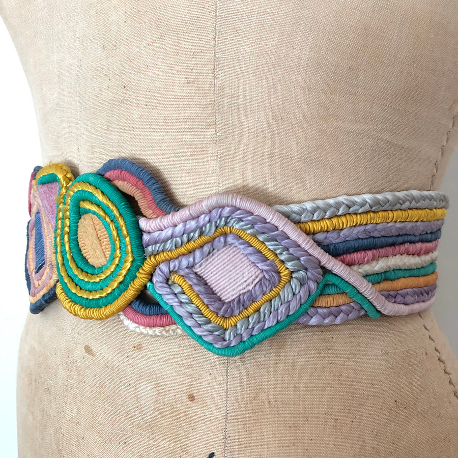 Vintage Colorful Braided Belt